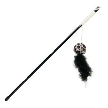Cat Toys For Sale - Leopard Print Ball with Boa Teaser